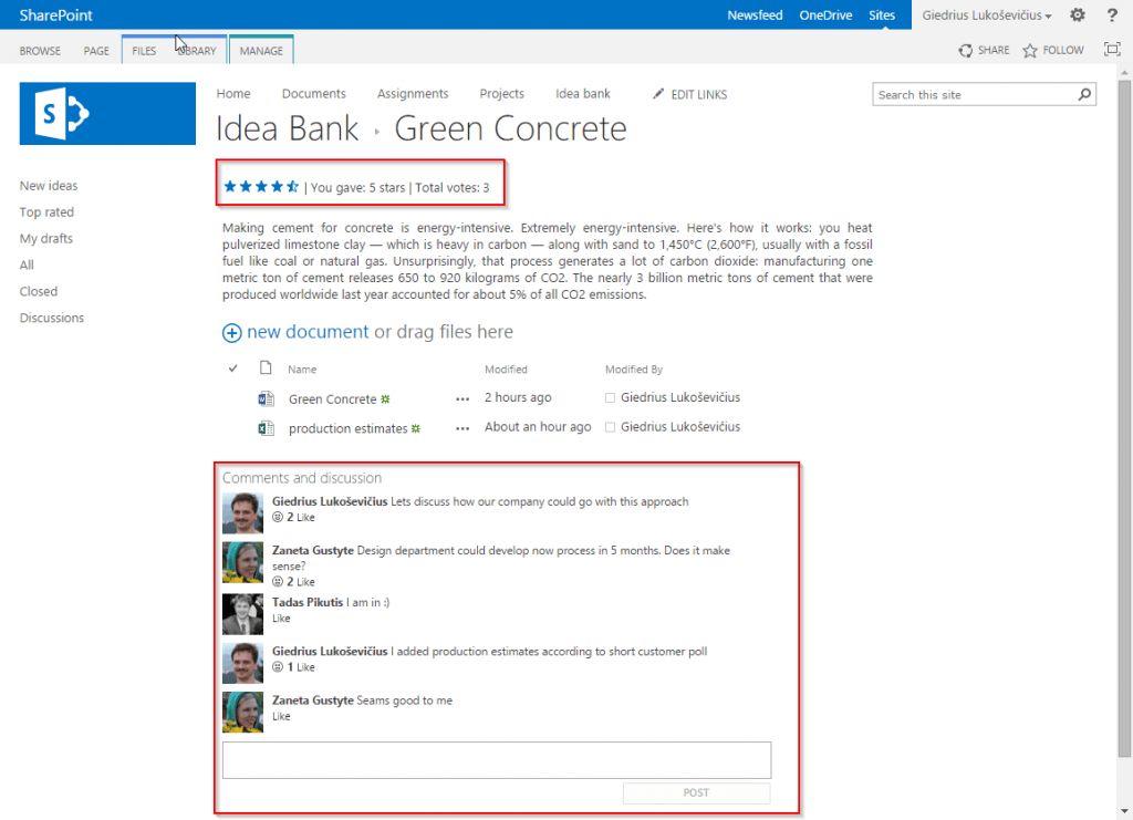 SharePoint sprendimas